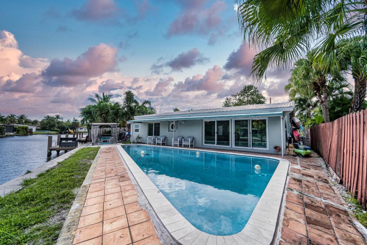 Central Waterfront Villa Salt Wtr Pool Near Beach فورت لودرديل المظهر الخارجي الصورة